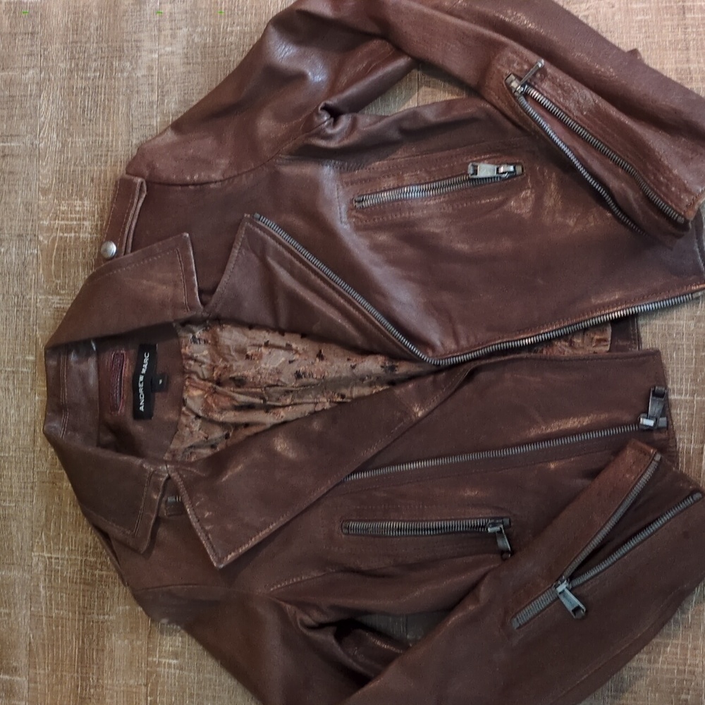 Women's Leather motorcycle Jacket size Medium